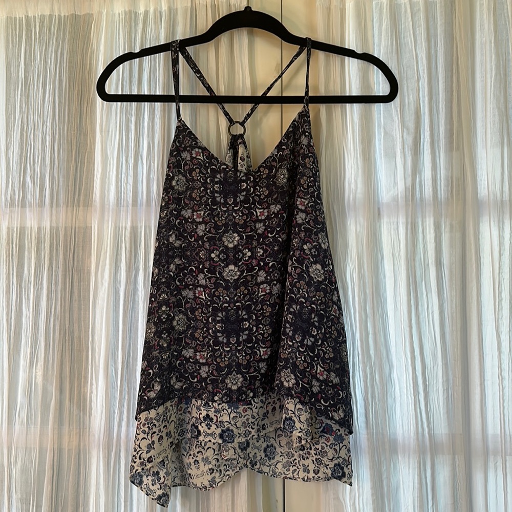 Maurice’s Floral Cross-back Layered Tank-top